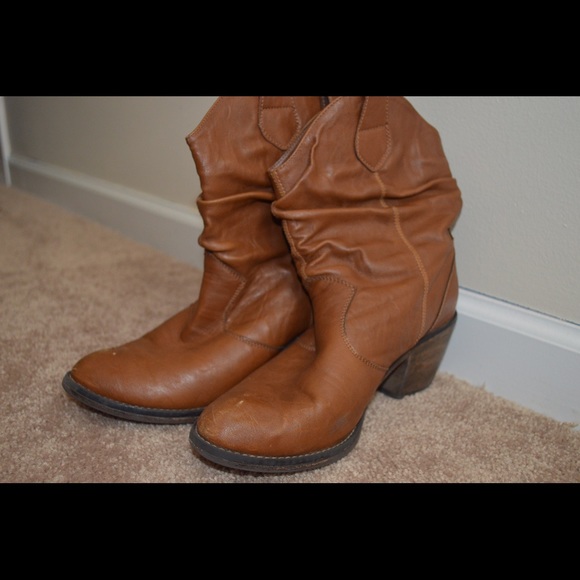 Tan cowboy boots