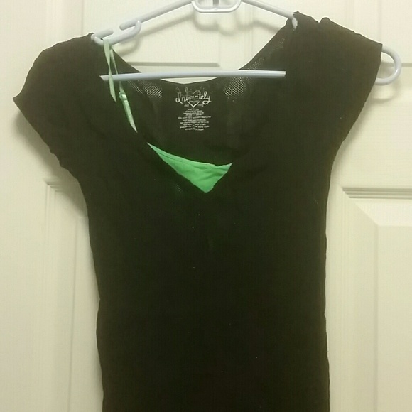 Lacy black tee
