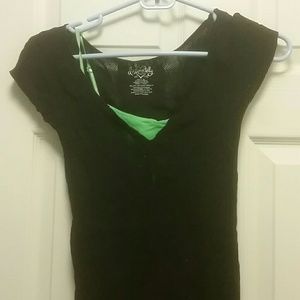 Lacy black tee