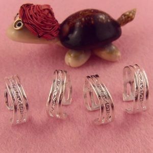 🆕👣Silver TOE RING 👣 Wholesale set of 4