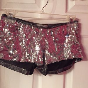Silver Sequence Disco Shorts