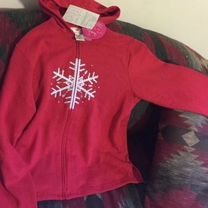 NWT Quacker Factory snowflake heavy hoodie