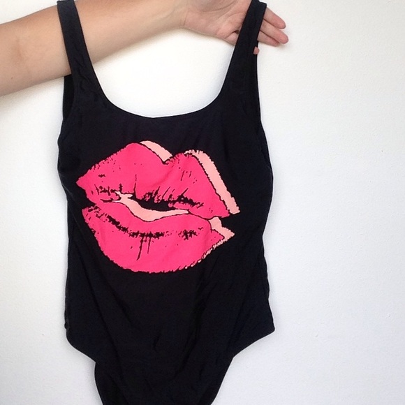 Kiss Lips One Piece Bathing / Swim Suit