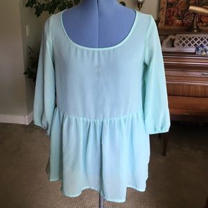 Teal peplum shirt