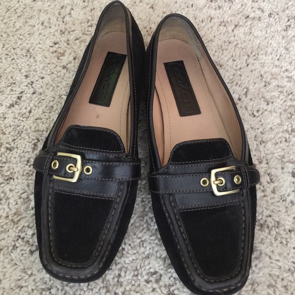 Coach suede loafers/driving moccasins size 9m