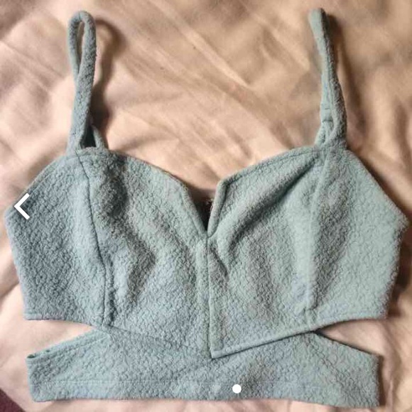 Light blue crop top