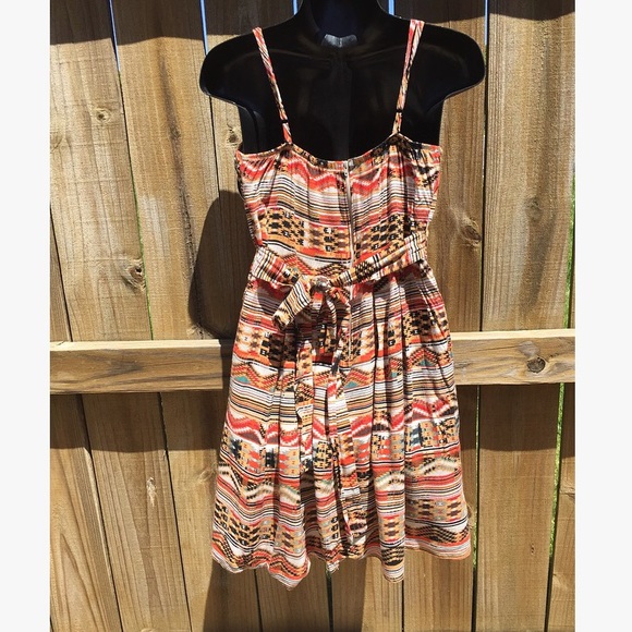 Multicolor Tribal Tie-Back Dress - Picture 2 of 4