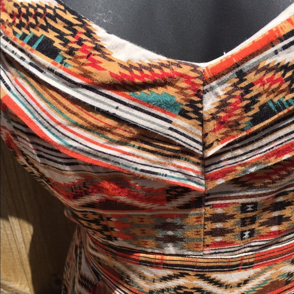Multicolor Tribal Tie-Back Dress - Picture 3 of 4