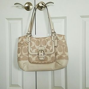 Cream Coach purse. Never used.