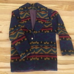 Men's Aztec Print Coat