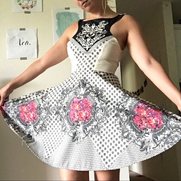 Ginger Fizz ASOS printed skater dress