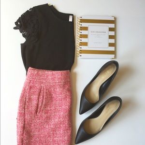 Pink tweed skirt