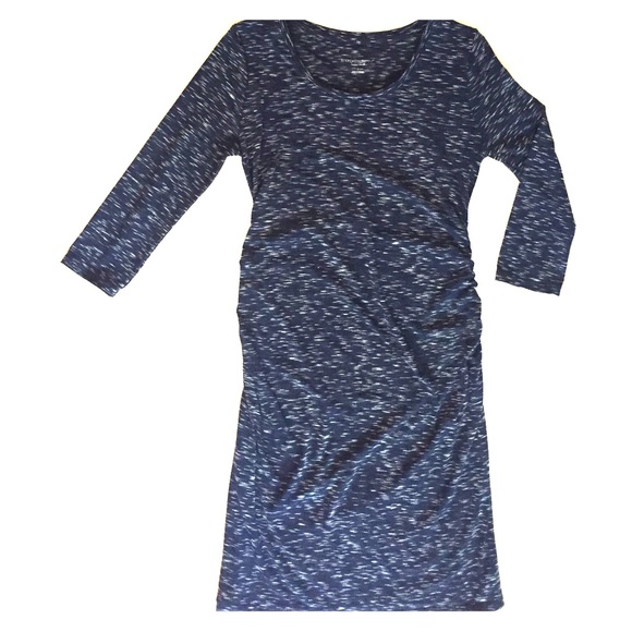 Heathered Navy Maternity Dress