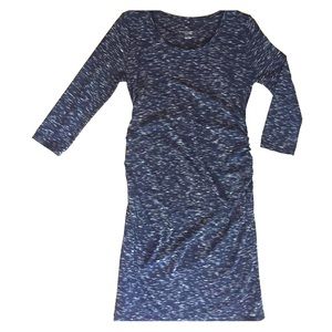 Heathered Navy Maternity Dress