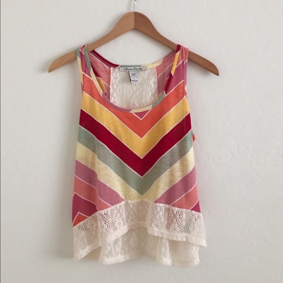American Rag Chevron Top Multicolored