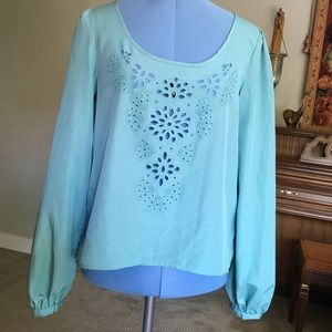 Teal blouse