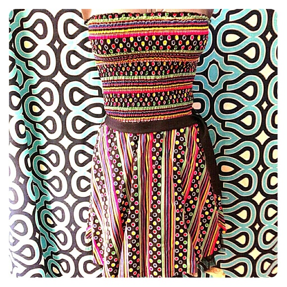 Multi colored couture dress