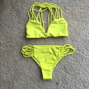 Mikoh XS Banyans two piece bikini in Lilikoi