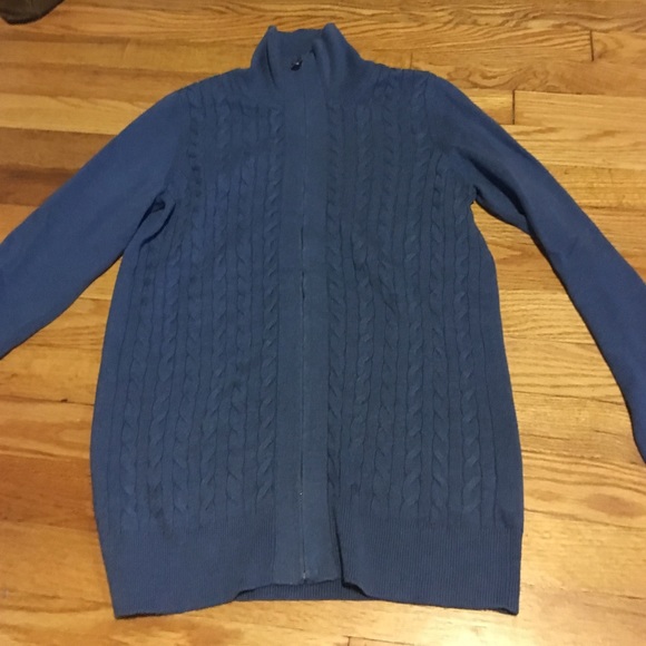 ✨temp price drop ✨ Full zip knit blue sweater