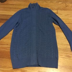 ✨temp price drop ✨ Full zip knit blue sweater