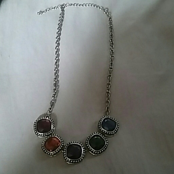 Multi Colored Rhinestone Necklace - image 4