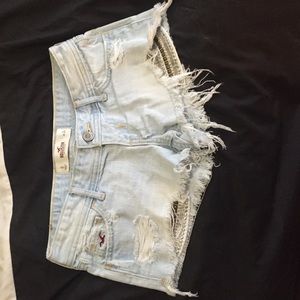 Hollister semi distressed shorts w/ embellishment!