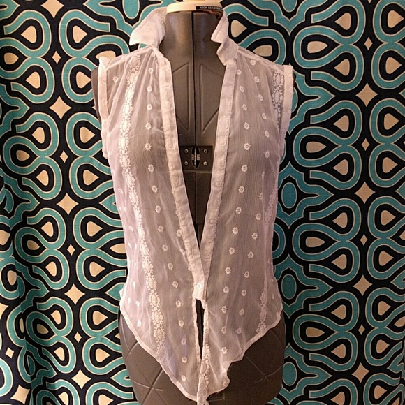 Candies sheer lace blouse
