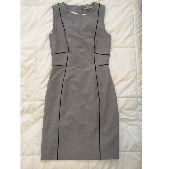 Grey and Black Business Dress