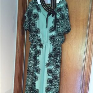 Anther green/ black patterned dress