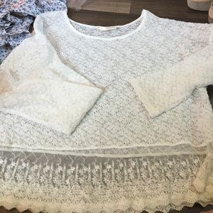 White lace top