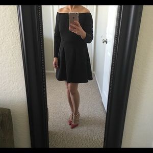 Black off shoulder dress