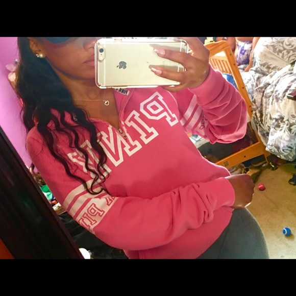 Victoria Secret Pink Half Zip Hoodie