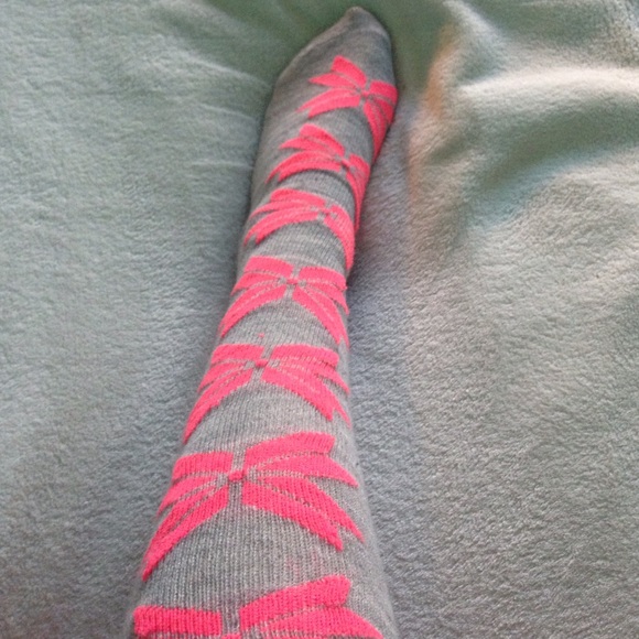Pink Snowflake Socks - Picture 2 of 3