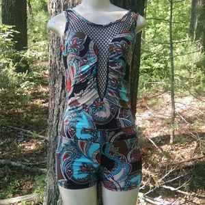 Cute fishnet romper size L. ON HOLD