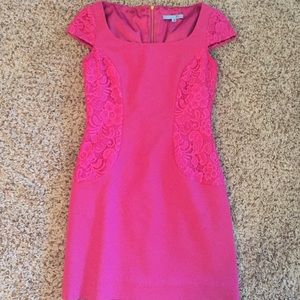 Short pink cocktail dress