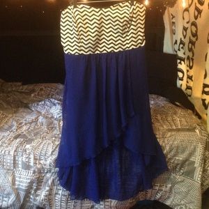 Strapless High-Low Dress