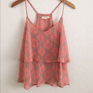 Painted Threads Neon Orange Top- Large