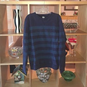 Blue Striped Sweatshirt