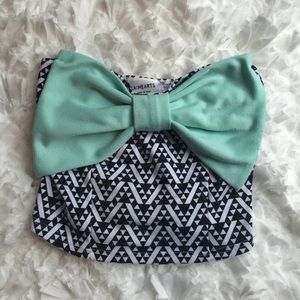LA Hearts blue tie crop