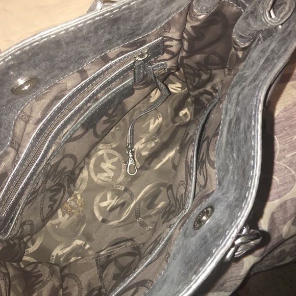 Michael Kors metallic Quilted Hamilton - Picture 2 of 3