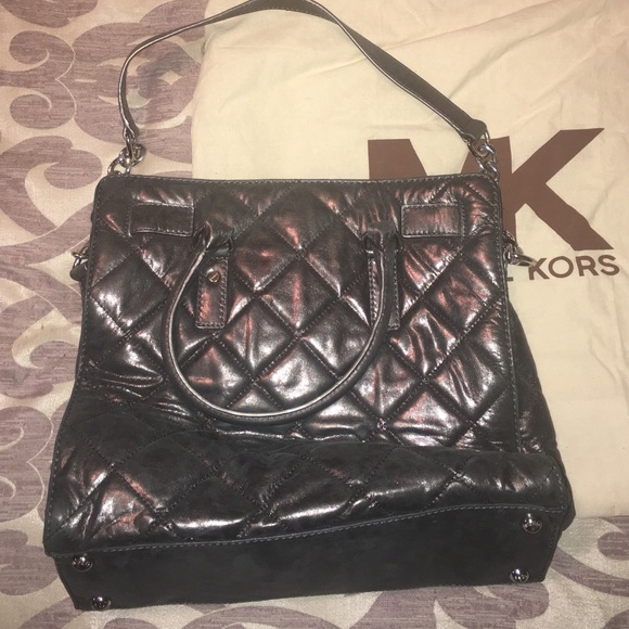 Michael Kors metallic Quilted Hamilton - Picture 3 of 3
