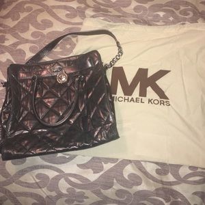 Michael Kors metallic Quilted Hamilton