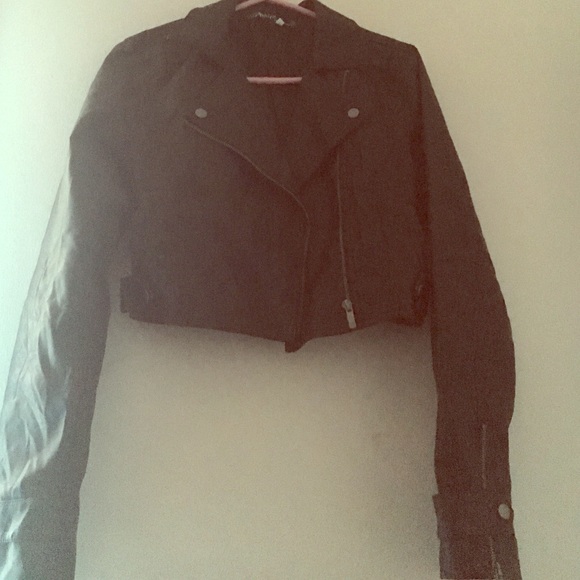 Cropped Moto Jacket