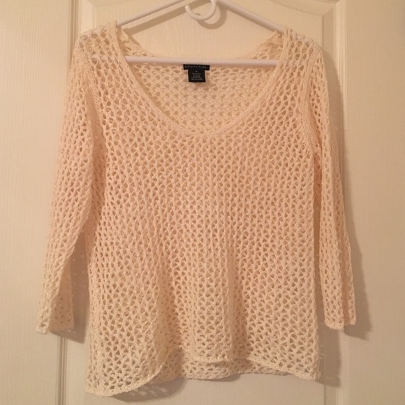 Off-white holed sweater / beach cover up