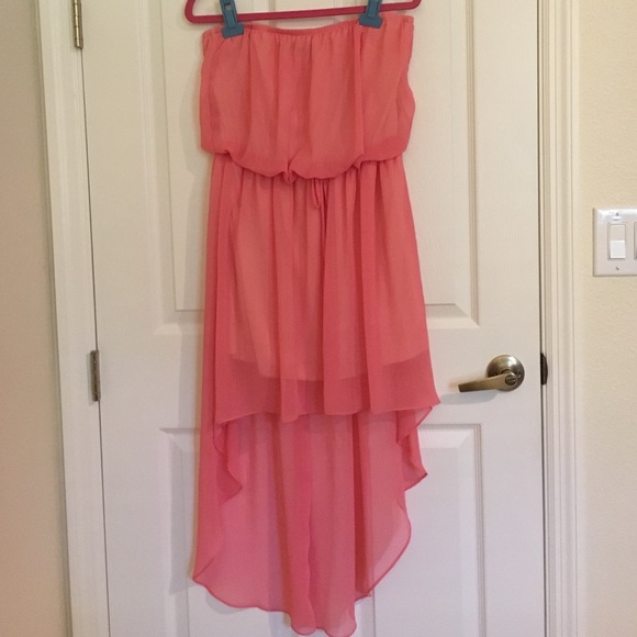 Soft Pink Highlow Dress - Picture 1 of 4