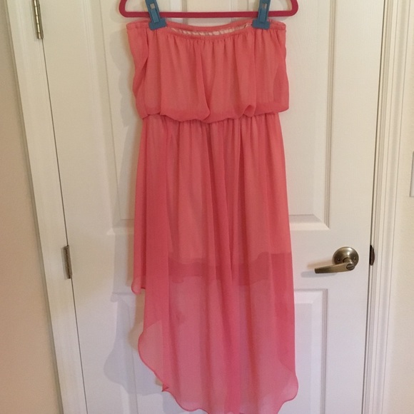 Soft Pink Highlow Dress - Picture 2 of 4