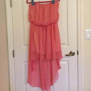 Soft Pink Highlow Dress