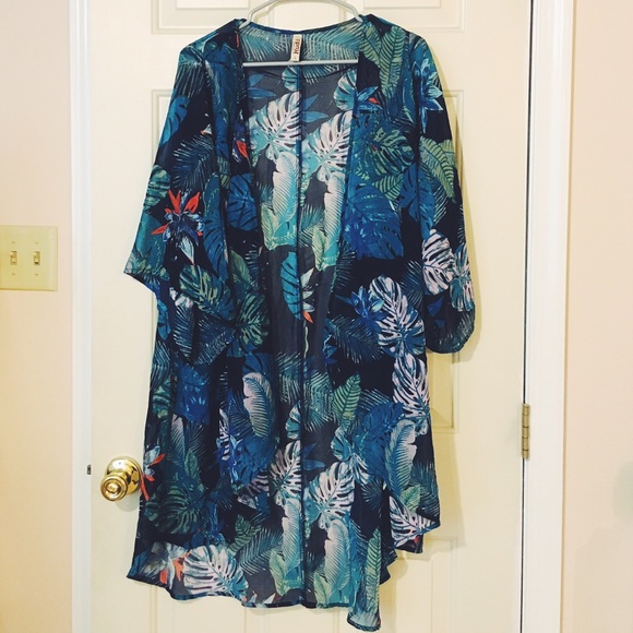 Mudd Island Print Kimono