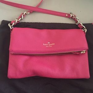 Kate spade pink fold over cross body bag