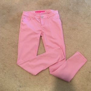 Baby pink skinny pants